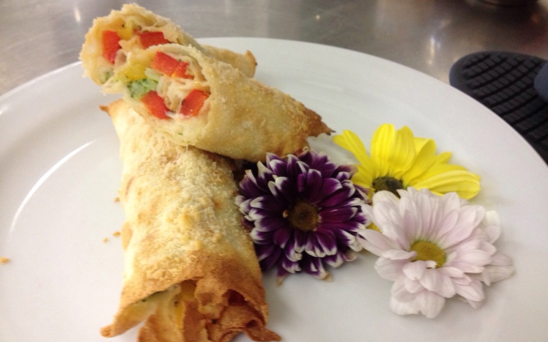 Cannelloni di pane carasau con verdure e primo sale